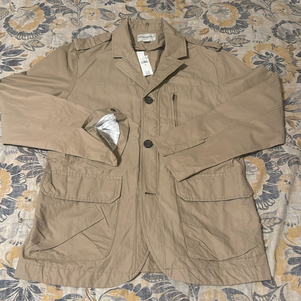 Banana Republic Mens Khaki Rain Coat - Size M
